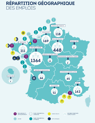 Répartition géographique des emplois